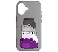 Asexual Flag Color Frog Subtle Queer Pride LGBTQ Aesthetic Coque pour iPhone 16