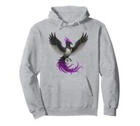 Asexual Phoenix Bird Ace Pride Flag Rising From Ashes Sweat à Capuche
