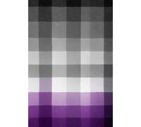 Asexual Pride Notebook - Ace Flag Grid Journal with 2026 Calendar | LGBTQ+ Black Grey White Purple Cover