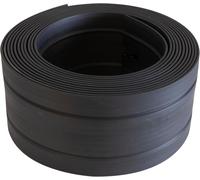ASFASFq-06099 Bordure de pelouse en Plastique pour parterres et parterres élastiques 8 m x 12,5 cm, Noir/Gris
