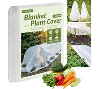 ASFASFq-1.6x10m Voile Hivernage Plante Exterieur - Tissu Non tissé 30 g/m², Housse de Protection Blanche protégeant Les Plantes, Fleurs et légumes du Froid, du Gel, des Oiseaux, des Insectes et du Ve