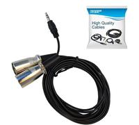 ASFASFq-1.8m Câble 3.5mm vers cordon double fiches XLR mâle compatible avec Zoom h4n / compatible avec Shure PG48 / Sennheiser e835