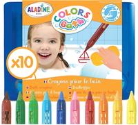 Asfasfq-10 Crayons De Bain - Colors Bath - Feutres De Bain Effaçables - Pour Dessiner & Écrire - Avec Mallette De Rangement - Faciles À Nettoyer - Jeu De Bain Enfant 3 Ans - 42032