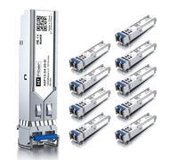 ASFASFq-10 Pack,émetteur-récepteur SFP 1000BASE-LX, SFP à LC, Module monomodule 1.25G Compatible avec CiscoGLC-LH-SM/GLC-LH-SMD,MA-SFP-1GB-LX20,Ubiquiti UniFi UF-SM-1G,Mikrotik S-31DLC20D,Netgear AGM