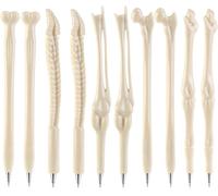 Asfasfq-10 Pezzi Forma Bone Penne A Sfera, Penne A Forma Di Osso Della Novità Creativa, Per Regali Di Compleanno Creativi, Design Artistico, Cancelleria Per Ufficio (5 Blu + 5 Neri)