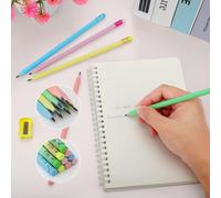 Asfasfq-10 Pièces Crayons À Papier Avec Gomme, Crayons Papier Hb Avec Trousse Licorne Kawaii Pour Enfant & Carnet, Idee Cadeau Fille 4 5 6 7 8 9 Ans, Violet