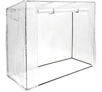 ASFASFq-10020036 Serre de jardin à tomates XL Bâche avec toit incliné Châssis et housse protection plantes 160 x 200 x 82 cm Tente légumes vert fleurs,Blanc