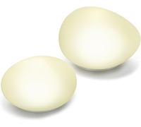 Asfasfq-102084 Lot De 2 Lampes Solaires Décoratives En Verre Blanc Neutre 4100 K