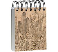 ASFASFq-116044C - Un Petit Bloc Notes A Spirale Motifs Nature sur Couverture Kraft - 9x11cm - 160 Feuilles Unies 90g - Collection Le Cerisier Blanc - 3 visuels, livraison aléatoire