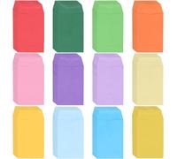 Asfasfq-120 Sacs D'argent Colorés, Mini Enveloppes En Papier, Porte-Monnaie Autocollants Avec Rabats De Fermeture, Sacs De Rangement, Bon Pour Les Pièces De Monnaie, Les Graines, Les Cartes, Les Invi
