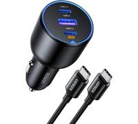 Asfasfq-130w Chargeur Voiture 45w Pps Câble Inclus Allume Cigare Usb C Rapide Pd Qc Compatible Avec Iphone 16 Plus Pro Max 15 Macbook Air Ipad Galaxy S24 S23 Ultra Steam Deck