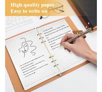 Asfasfq-140 Feuilles A5 Recharge Papier, 6 Trous Feuillets Mobiles Vierge Papier De Recharges En Ligné Pour A5 Bullet Carnet Rechargeable Journal Cahier Agenda