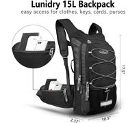 Asfasfq-15l Sac À Dos D'hydratation Avec Vessie D'eau De 3l, Sac Trail Running Pour Femme Homme, Pour Randonnée Cyclisme Marathon Vtt, Ajustables À Taille Sac À Dos D'eau Avec Système D'hydratation