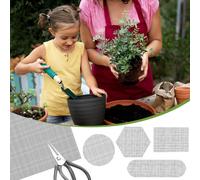 ASFASFq-15pcs Filets pour Pots De Fleurs,30 X 19,8Cm Filet pour Bonsaï Gris Base Carrée pour Pot De Fleurs Grille en Filet Tapis en Filet pour Jardin Plantes en Pot D'extérieur Empêche La Perte Terre