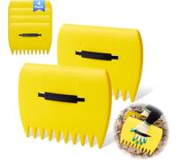 ASFASFq-2 Paires de Ramasse Feuilles - Design Ergonomique et Léger pour Ramasser Les Feuilles sans Effort, Rateau a Feuille Robuste en avec Poignée - pour Nettoyer la Pelouse, la Cour et Les Débris d
