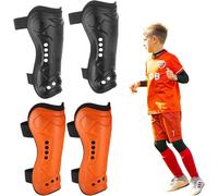 Asfasfq-2 Paires Protège Tibias De Football Pour Enfants,Adolescent Protège-Jambières, Protection De Tibia, Unisexes Respirants Protecteurs De Football Des Jambes Réglable Pour 6 A 12 Ans Football Je