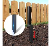 ASFASFq-2 PCS Kit de Réparation de Poteaux de Clôture épais, Support de Poteau en Acier Robuste pour poteaux de Clôture en Bois inclinés ou cassés 80 * 40 cm - Noir