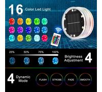 ASFASFq-2 Pcs Lumières LED Submersible, Eclairage Piscine, IP68 RGB éclairage, Lampes Sous-Marines, Lampe Sous-Marines étanche avec Télécommande pour Piscine étangs Décorations