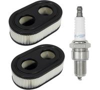 ASFASFq-2 Pièces Filtre à Air et 1 Pièces Bougies D'Allumage Remplace pour Briggs & Stratton Tondeuse 798339 798452 593260 093000er, Filtres et Bougie de Tondeuses Détachées Rechange Gazon Haute Perf