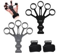 Asfasfq-2 Pièces Hand Grip Musculation,Entraîneur De Doigts Musculation, Exerciseur De Doigts En Silicon,3 Niveaux De Résistance,Pour Améliorer La Force Des Doigts Et Des Poignets,Pour Le Sport