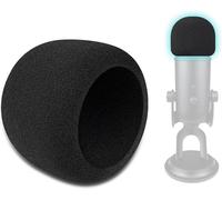 ASFASFq-2 Pieces Microphones Pop Filter pour Blue Yeti/Yeti Pro USB, Protecteur Microphone Mousse Couvre Pare-Brise pour Logitech for Creators