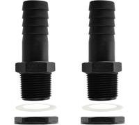 ASFASFq-2 Pièces Trop Plein Cuve 25mm, Passe Paroi Cuve, Raccord Tuyau 25mm 1 Pouce, Raccord De Tonneau d'eau De Pluie 1 Pouce, Passe Paroi Cuve Eau, Kit de Jumelage Cuve Raccordement pour Citernes D