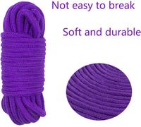 ASFASFq-2 Rouleaux Corde en Coton Doux, Épaisseur 6 mm Longueur 10 m, Cordon torsadé épais Multifonctionnel, pour Le Camping, Le Jardinage, Le nautisme, Le tir à la Corde, Les Animaux, l¿Escalade(Vio