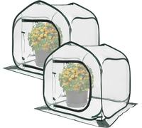 ASFASFq-2 Serres de Jardin Mini Pop-up 80x80x80cm - Housses de Protection Plantes pour Balcon, Abri Hivernal pour Fleurs et Légumes, Montage Rapide