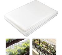 ASFASFq-2M x 3M Bâche en Plastique Polyéthylène Transparent, Extra épaisse Couverture De Polytunnel Membrane Horticole, Film de Serre pour Isolation du Jardinage Protection des Gravats 125Mu / 500G