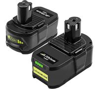 ASFASFq-2Pack 5.5Ah remplacemet pour Ryobi 18V Batterie RB18L50 18V 5.5Ah Batterie de Rechange RB18L50 RB18L40 RB18L25 RB18L15 RB18L13 P108 P107 P122 P104 P105 P102 avec indicateur LED