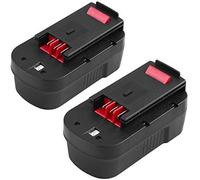 ASFASFq-2Packs Powayup Remplacement pour Black Decker 18V Batterie 3.0Ah A18 A1718 A18NH A18E HPB18 HPB18-OPE HPB18-OPE2 244760-00 Firestorm EPC18 FSB18 FS180BX FS18BX FS18FL NST2118 Outils sans Fil