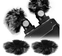ASFASFq-2pcs Bonnette Anti-Vent pour Microphone Couvercle de Filtres Anti-Pop Compatible avec TASCAM X6 X8 (Laine à Picots Noir Et Blanc)