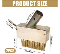 ASFASFq-2Pcs Brosse Métallique Désherbage, Brosses à Joints en Fil d'acier, Brosse à Mauvaises Remplacement pr élimin Mauvaises Herbes Mousse DS Joints étroits Larges