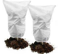 ASFASFq-2pcs Housse de Protection pour Plantes, 50g/m² 80cm x 100cm Housse Hivernage Plante for Protection antigel Perméable, Coupe-Vent, Froid, Chaud et Anti-Insectes - Blanc