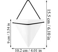 ASFASFq-2PCS Jardinières Suspendues en Céramique, Jardinières Murales Géométriques, Vase Planteur Suspendu, Décoration Murale Pot de Fleur, Pots Suspendus Modernes, Jardinière Triangulaire (Blanc)