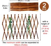 ASFASFq-2PCS Trellis de Plante Extensible en Bois, Support de Rack Vertical pour Les Plantes d'escalade, Panneau Mural de Treillis de Partitionnement pour Les Petits Animaux, Cadre Suspendu de Décora