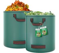 ASFASFq-2X 500L Sac Dechets Verts de Jardin, Sac Jardinage Dechets avec 4 Poignées, Autonome, Imperméable, Sac Jardin durable Résistant à la Corrosion, HYLYD02-BI-ZXC