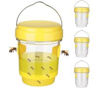 ASFASFq-3 pièces Ensemble de pièges à guêpes,Pièges à Guêpes pour l'extérieur Piège à Abeilles à Suspendre Piège Vivant à Suspendre pour Jardin, Balcon, Extérieur, sans Produits Chimiques