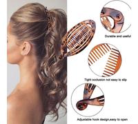 Asfasfq-3 Pièces Queue De Poisson Clip Pour Femmes Classique Pinces À Cheveux Longs Banane Française Peigne À Cheveux Porte-Queue De Cheval Pour Le Sport La Vie
