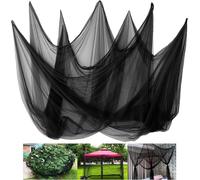 ASFASFq-3 x 10 m Filet Moustiquaire, Noir Filet Anti Insecte avec 100 Serre-Câbles, Voile Anti Insecte Potager Utilisé pour Protéger Les Légumes, Les Fruits, Les Fleurs et Les Plantes des Insectes