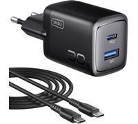 Asfasfq-30w Chargeur Usb C, 2-Port Prise Usbc Chargeur Rapide Avec Usbc Câble, Pd 3.0 Type C Adaptateur De Charge Rapide Pour Iphone 16 15 Pro Max, Ipad Air, Samsung S25 S24 Ultra, Google, Xiaomi, Hu