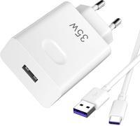 Asfasfq-35w Supercharge Chargeur Rapide Pour Honor 200 400 Lite Chargeur Rapide Et 5a Câble Usb C 1m Adaptateur Secteur Supercharge Pour Honor Magic6 Lite 200 90 Smart X6b X7b X8c Pad 9 X9 X8a P30 P2