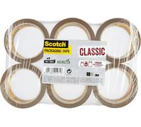 Asfasfq-3m C5066sf6 Lot De 6 Rubans Adhésif D'emballage En Polypropylène 50 Mm X 66 M Havane Marron