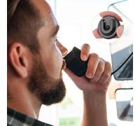 ASFASFq-4 Pièces Support de Microphone Radio CB, Rond Supports de Micro pour Autoradio Support de Support de Microphone Radio CB avec Dos Adhésif Compatible avec Alinco Anytone Bao-Feng