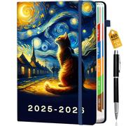 Asfasfq-400 Pages Agenda 2025 2026 Semainier A5 200 Feuilles Carnet De Juillet 2025 -Juin 2026 Bloc Note Journalier 21 X 14.5 Cm Agenda Scolaire Planificateur Hebdomadaire Planner Notebook (Le Chat É