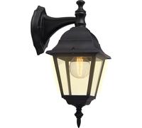 Asfasfq-44282/06 Newport Applique Extérieure Descendante, Métal/Verre, E27, 60 W, Noir