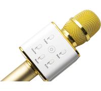 ASFASFq-4685 karaoké microphone BT eb-x31 (Bluetooth, compatible avec smartphone/Apple iPhone Doré/blanc