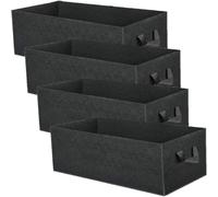 ASFASFq-4Pcs 8 Gallons Sacs de Culture de Plantes, Rectangulaire, Respirants en Tissu Non Tissé Robuste épaissi Conteneur de Pots de Jardin D'aération de Racine avec Poignées à Sangles