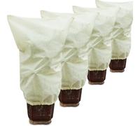 ASFASFq-4pcs Housse de Protection pour Plantes, 50g/m² 60cm x 80cm Housse Hivernage Plante for Protection antigel Perméable, Coupe-Vent, Froid, Chaud et Anti-Insectes