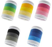 Asfasfq-5 Pièces Serre Poignets Bracelets Pour Sports, 7.5 * 9.5cm Bracelet Poignet De Sport, Poignet Eponge, Serre Poignet Sweatbands Absorbants Pour Gym-Tennis-Course-Sport(5couleurs)